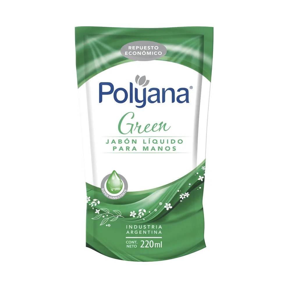 Polyana Jabón líquido para manos Polyana green 220 cc.