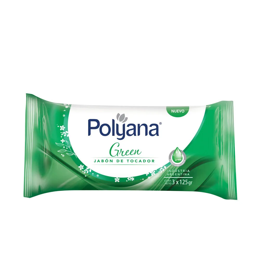 Polyana Jabón de tocador Polyana green 125 g. x 3 uni