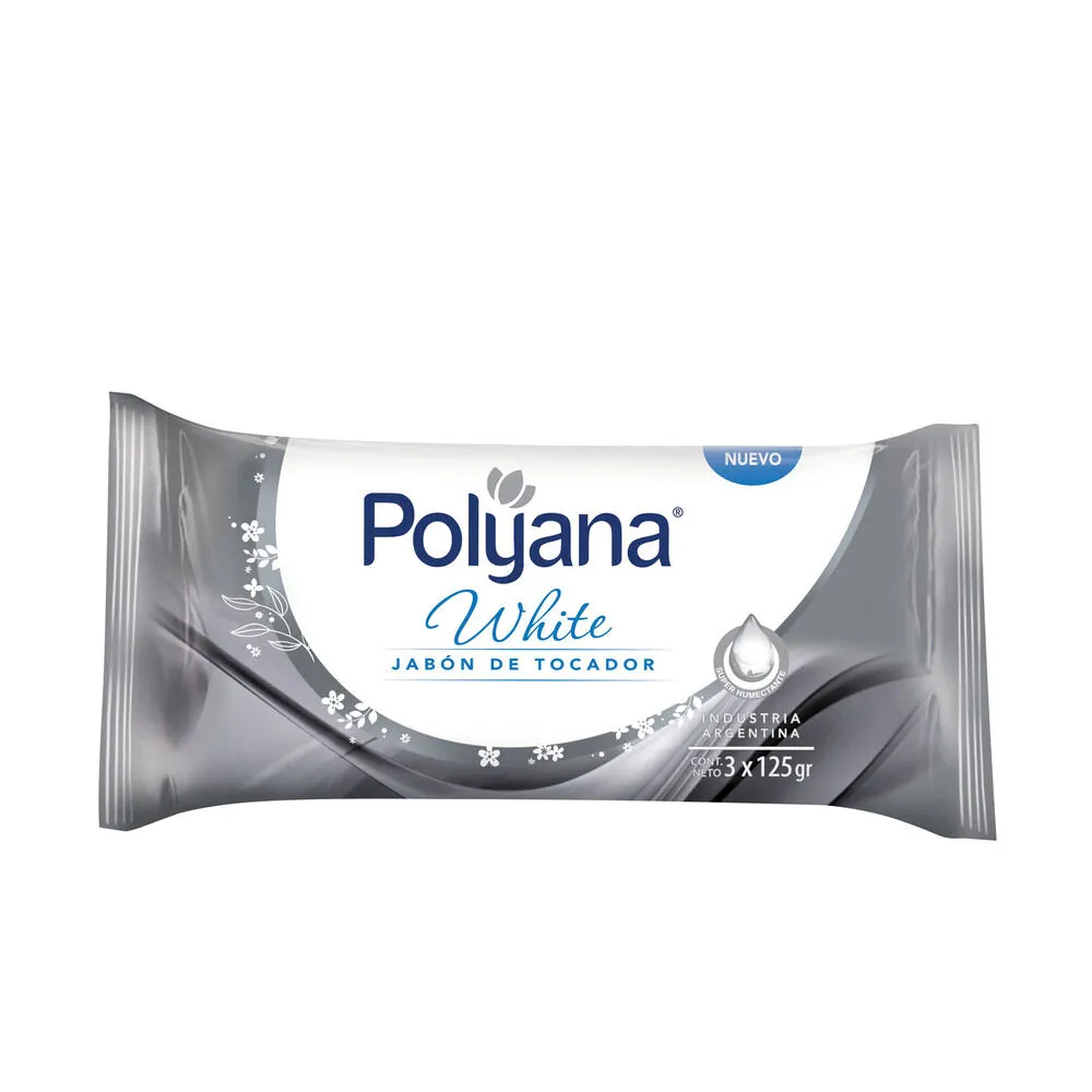 Polyana Jabón de tocador Polyana white 125 g. x 3 uni