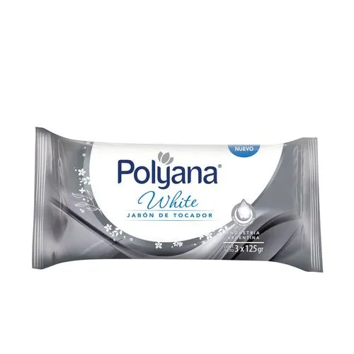 Polyana Jabón de tocador Polyana white 125 g. x 3 uni