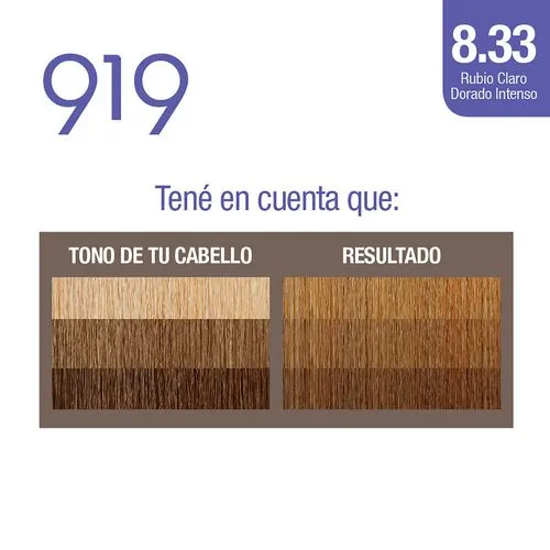 919 Kit de tintura permanente 919 nº 8.33 rubio claro dorado intenso 1 u.