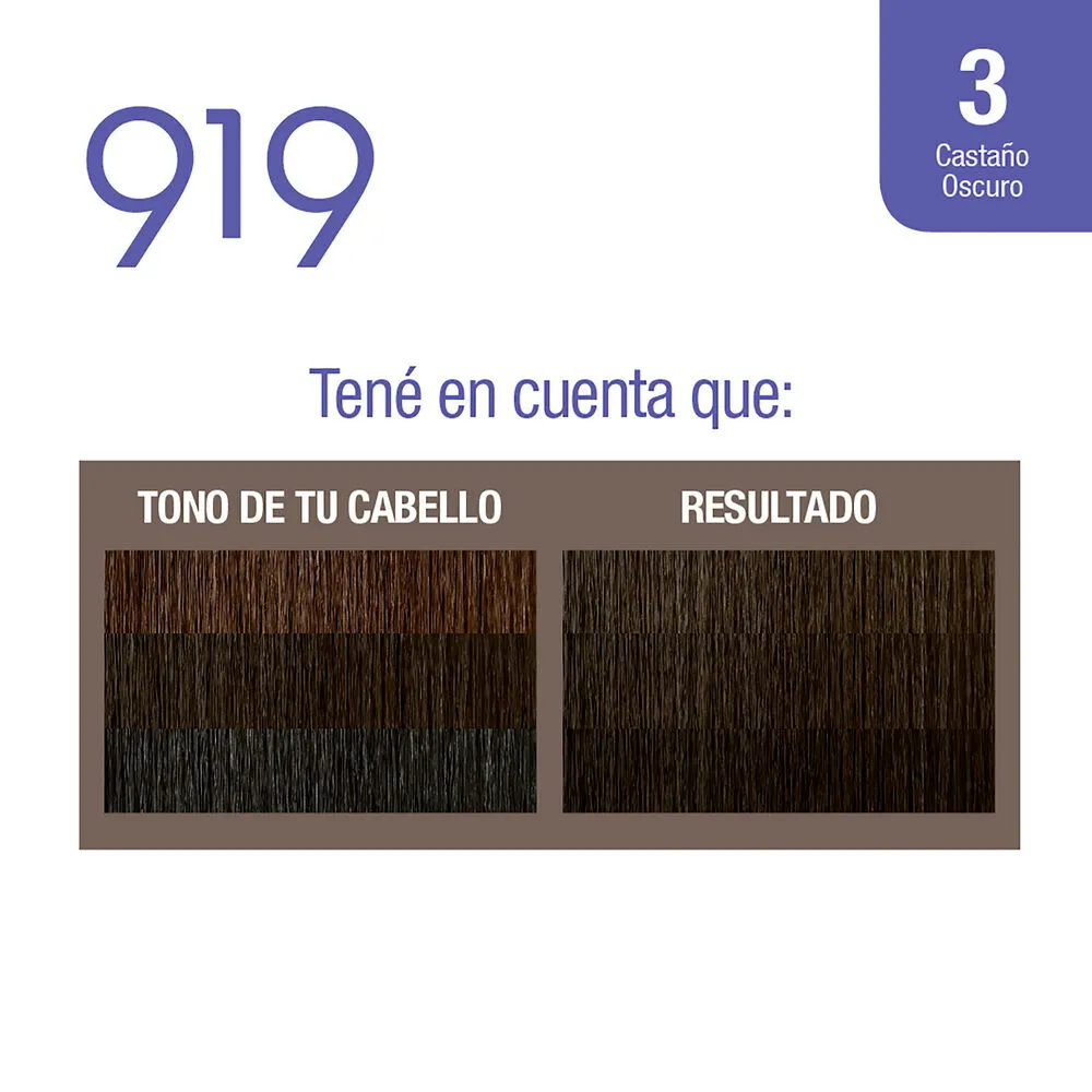 919 Kit de tintura permanente 919 nº 3 castaño oscuro 1 u.