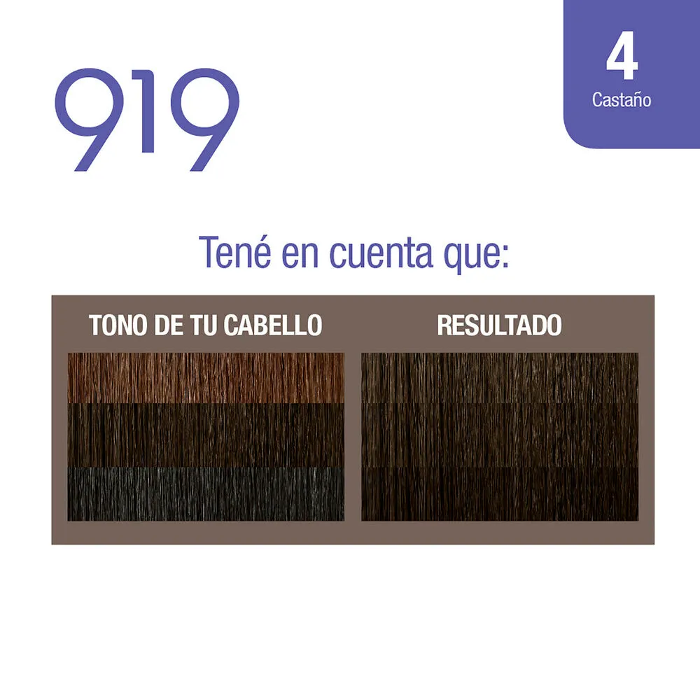 919 Kit tintura permanente 919 nº 4 castaño 1 u.