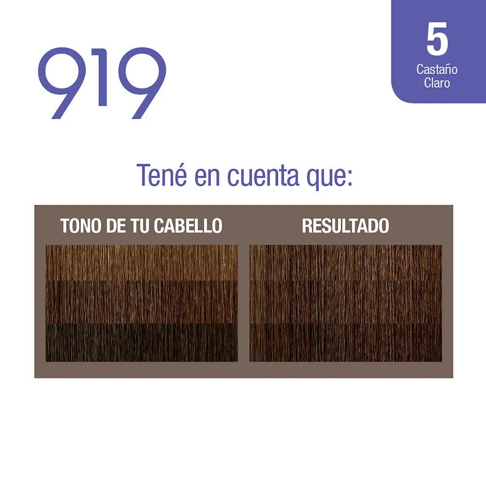 919 Kit tintura permanente 919 coloración nº 5 castaño claro 1 u.