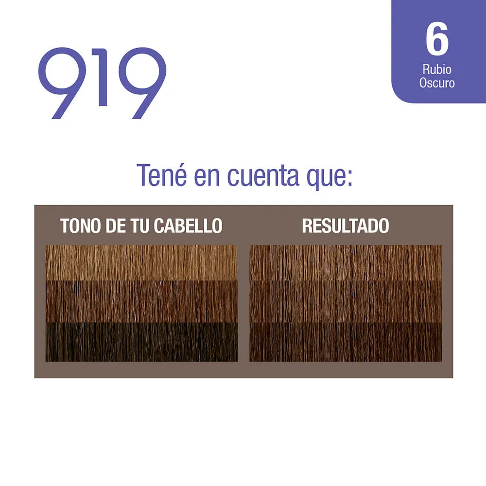 919 Kit tintura permanente 919 nº 6 rubio oscuro 1 u.