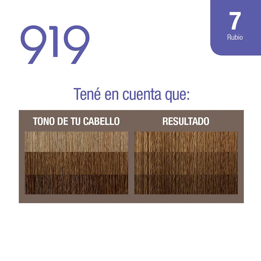 919 Kit de tintura permanente 919 nº 7 rubio 1 u.