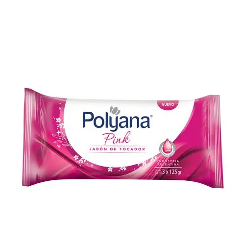Polyana Jabón de tocador Polyana pink 125 g. x 3 uni