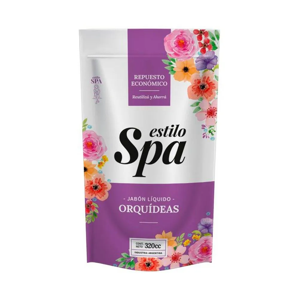 Estilo Spa Jabon líquido Estilo Spa orquídeas doy pack 320 cc.