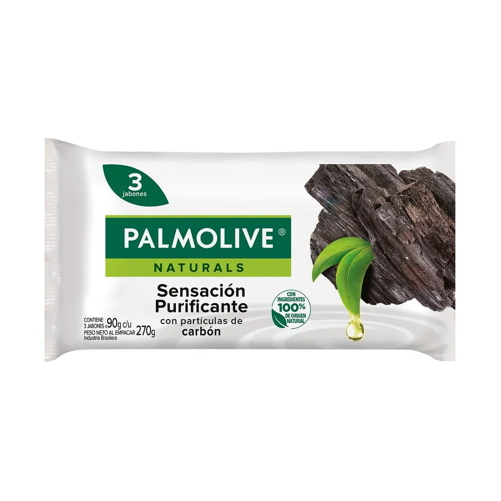 Palmolive Jabón de tocador Palmolive carbón 90 g. x 3 uni