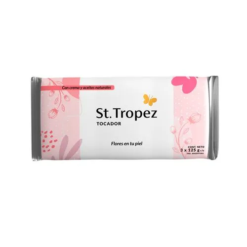 Saint Tropez Jabón de tocador Saint Tropez flores 3 u. x 125 g.