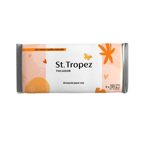 Saint Tropez Jabón tocador St tropez cremoso x3 125 g.