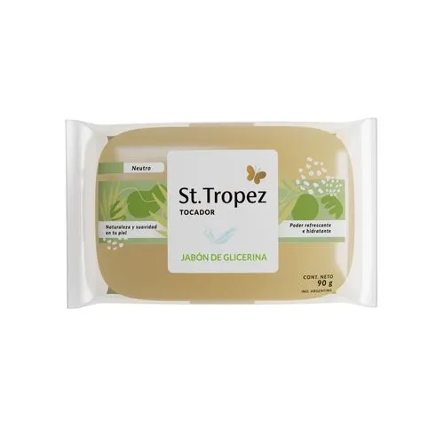 Saint Tropez Jabón de tocador ST tropez de glicerina neutro x1 90 g.