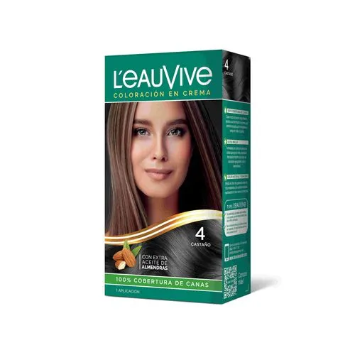 LeauVive Color permanente L'eauVive kit N4 castaño 1 uni