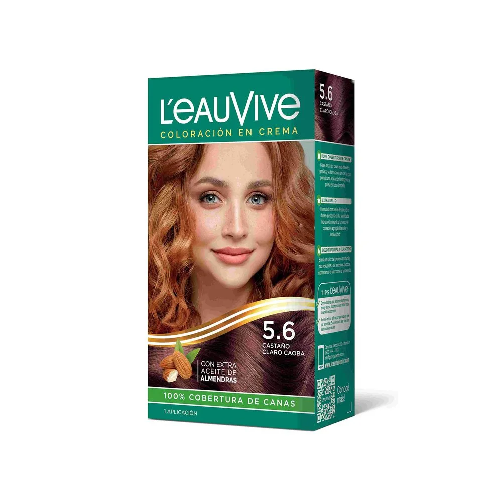 LeauVive Color permanente L'eauVive kit N5.6 castaño claro caoba 1 uni