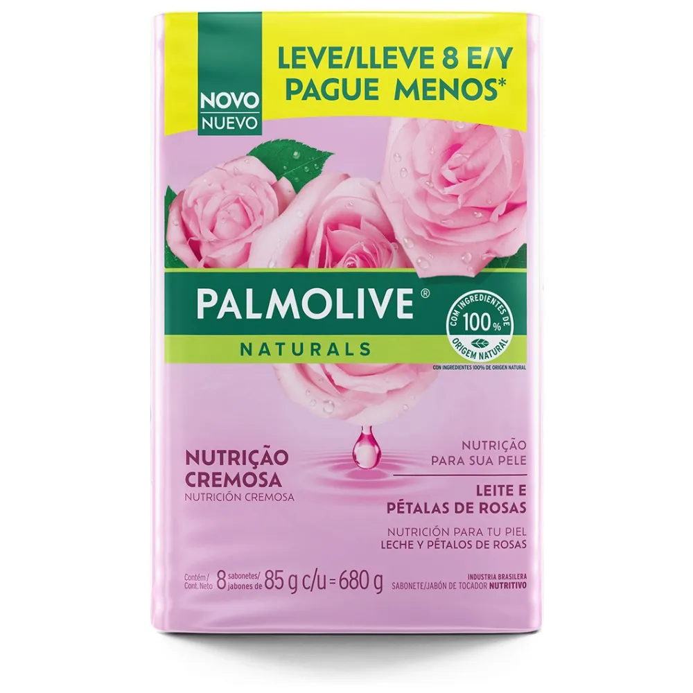Palmolive Jabón de tocador Palmolive Naturals petalos de rosas 8 uni