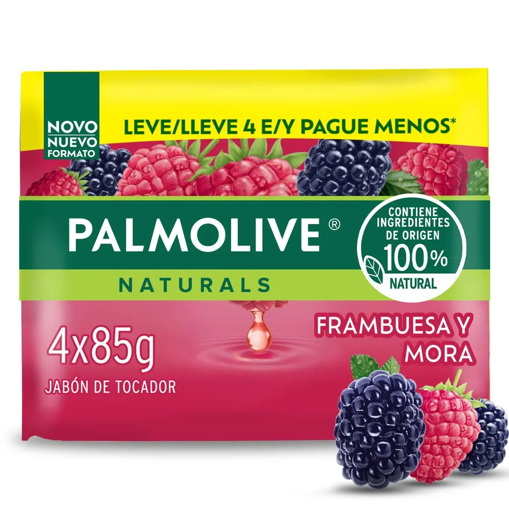 Palmolive Jabón De Tocador Palmolive Naturals Toque Nutritivo x4 85 grs