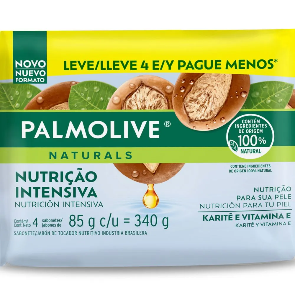 Palmolive Jabón De Tocador Palmolive Naturals Karite x4 85 grs