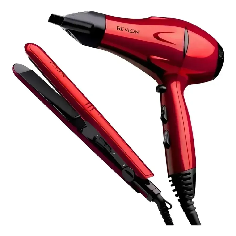 Revlon Kit Estilizador Secador De Pelo + Plancha Revlon Rvdr5230r