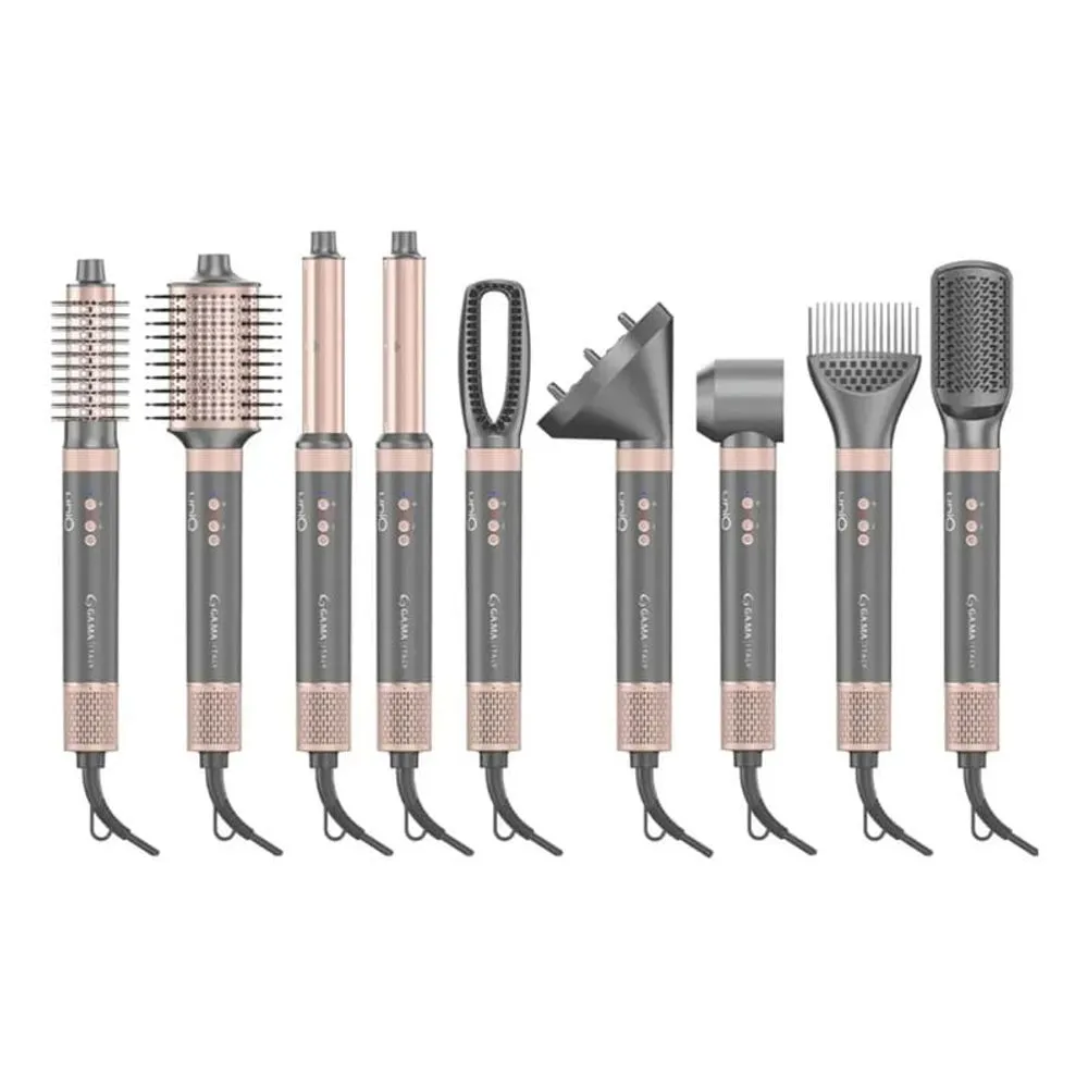 Gama Italy Cepillo Secador Multistyler Ga.ma Italy Uniq Flow 9 En 1 Gris