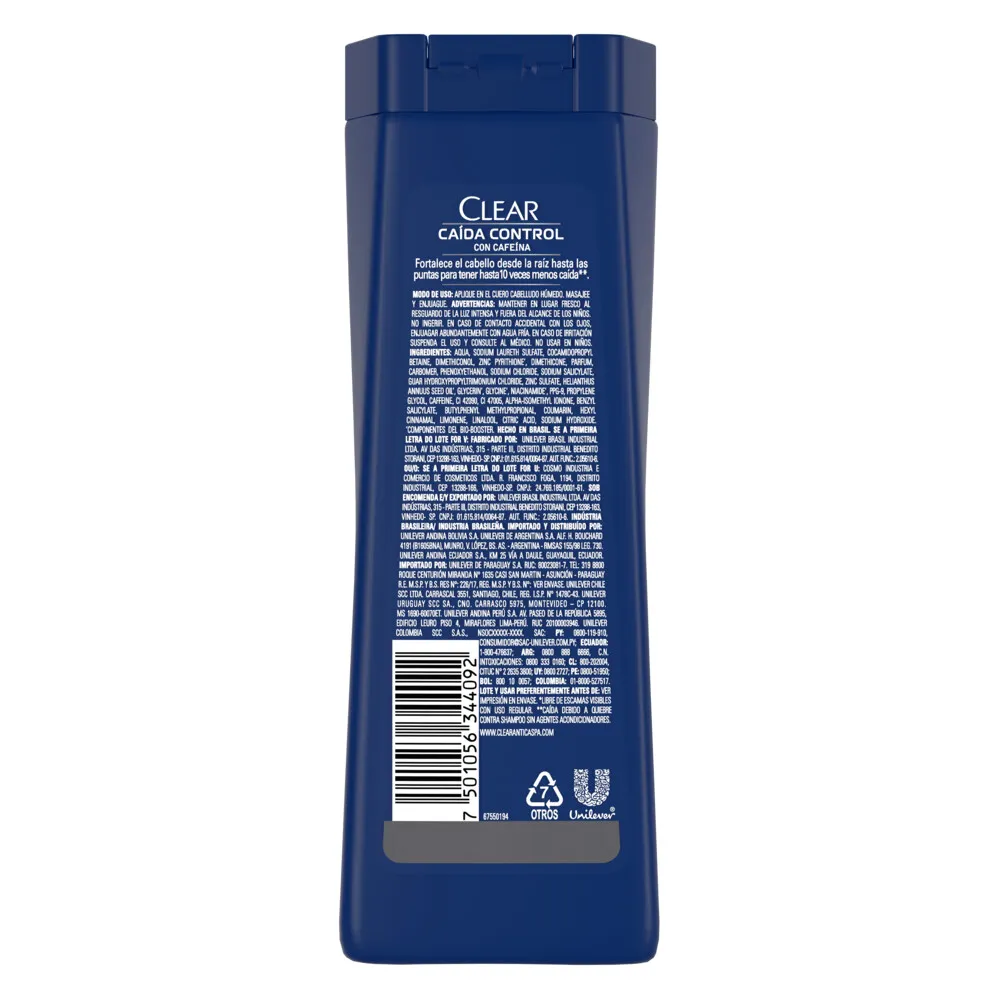 Clear Shampoo Anticaspa Clear Control Caída x 400 ml