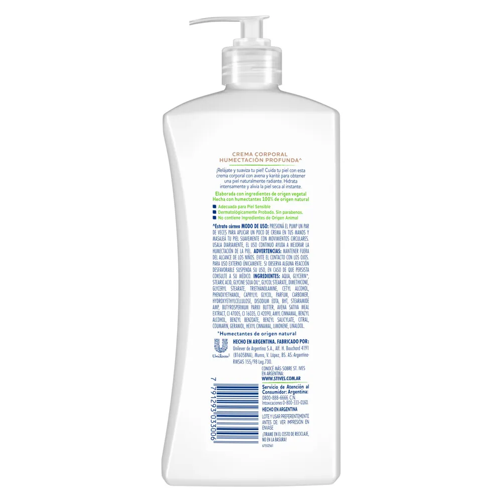 St. Ives Crema Corporal St. Ives Avena y Karité x 350 ml
