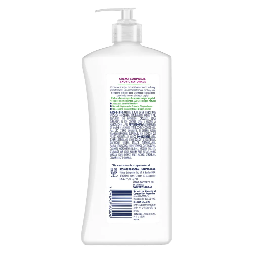 St. Ives Crema Corporal St. Ives Exotic Naturals x 350 ml