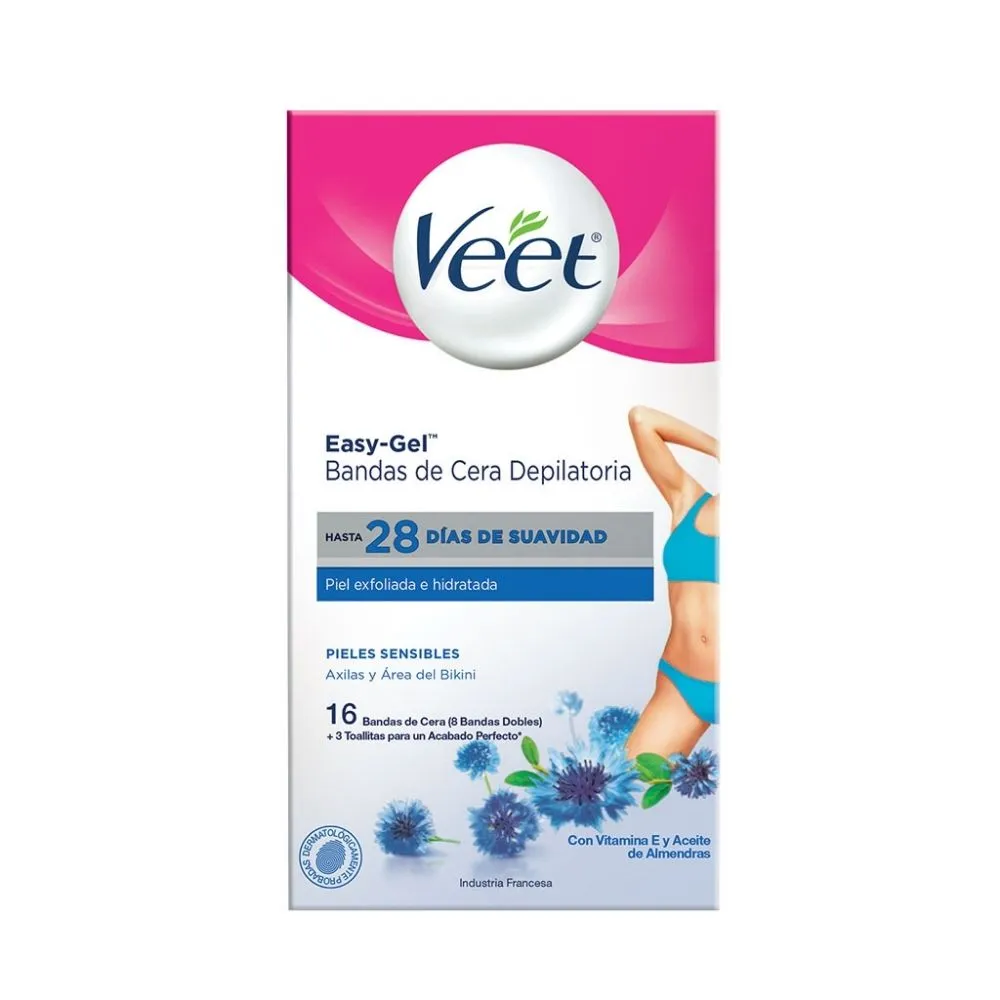 Veet Bandas Depilatorias Veet Axila y Bikini Piel Sensible x 16 un
