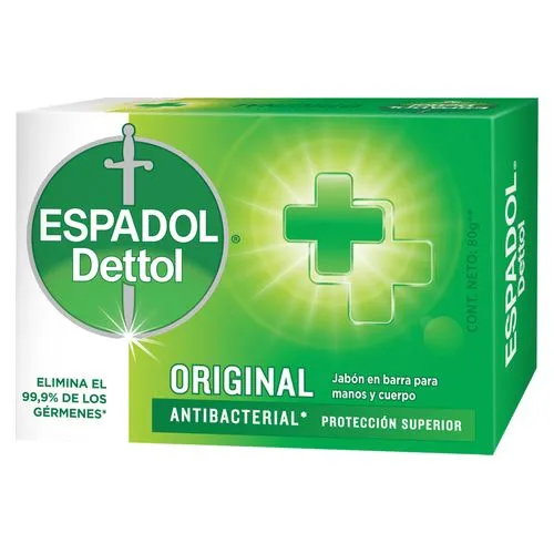 Espadol Jabón de Tocador Espaldo Dettol Antibacterial Original x 80 g