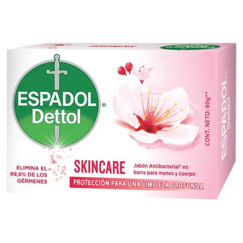Espadol Jabón de Tocador Espadol Dettol Antibacterial Skincare x 80 g