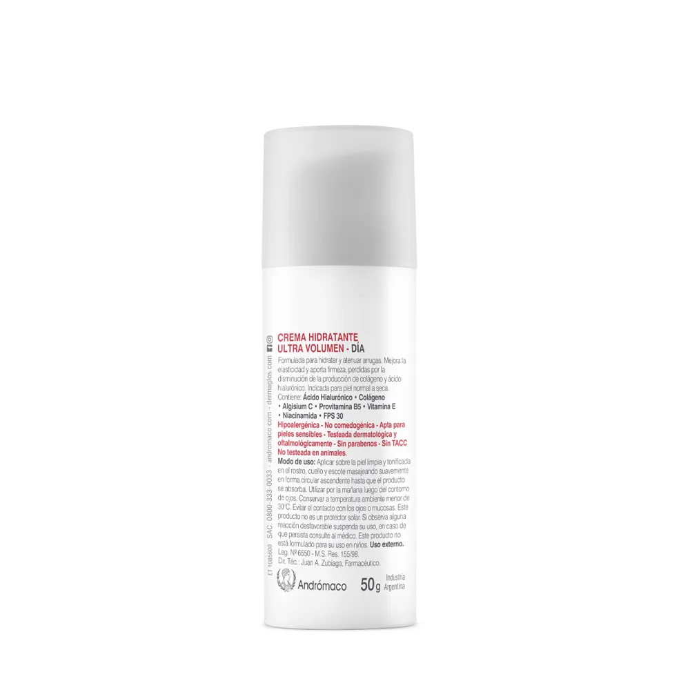 Dermaglós Crema Facial Dermaglós Hidratante de Día Fps 30 Ultra Volumen x 50 g