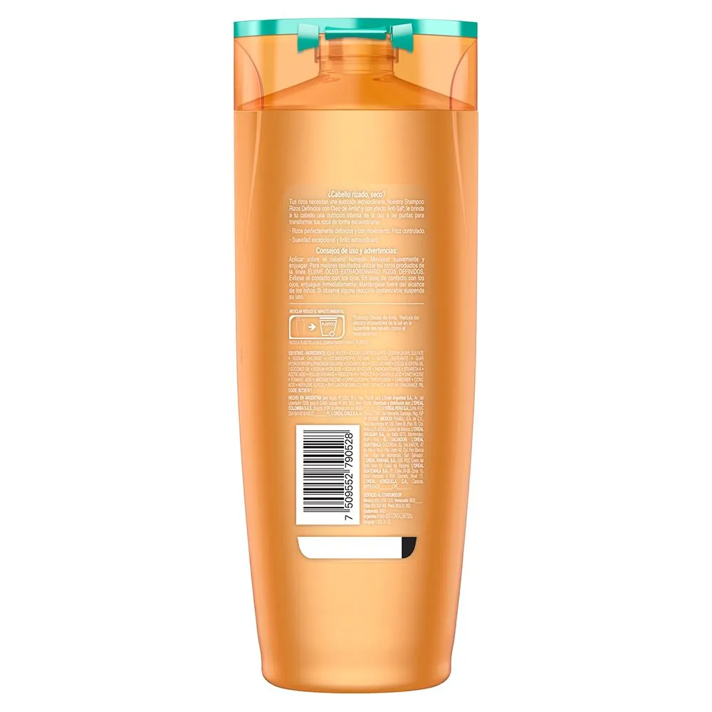 Elvive Shampoo Elvive Óleo Extraordinario Rizos x 400 ml
