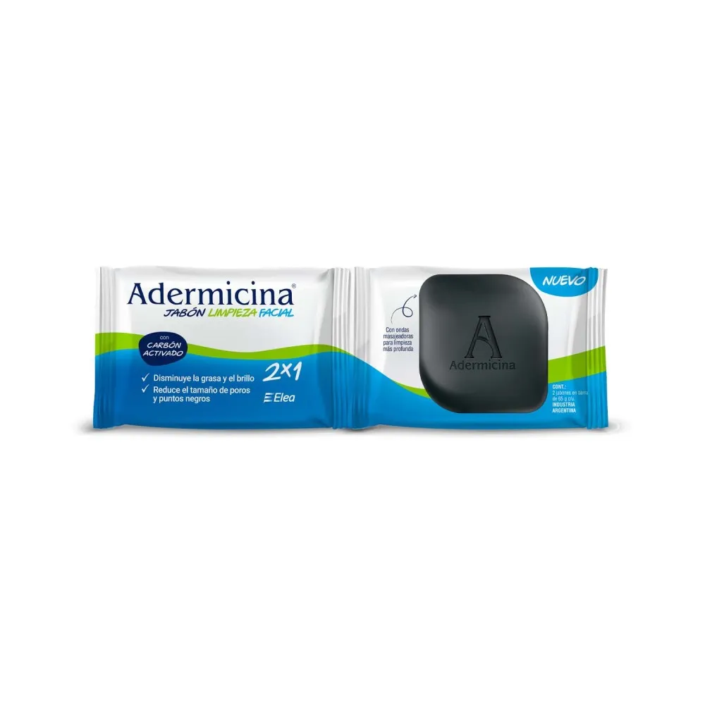 Adermicina Jabón de Limpieza Facial Adermicina x 2 un
