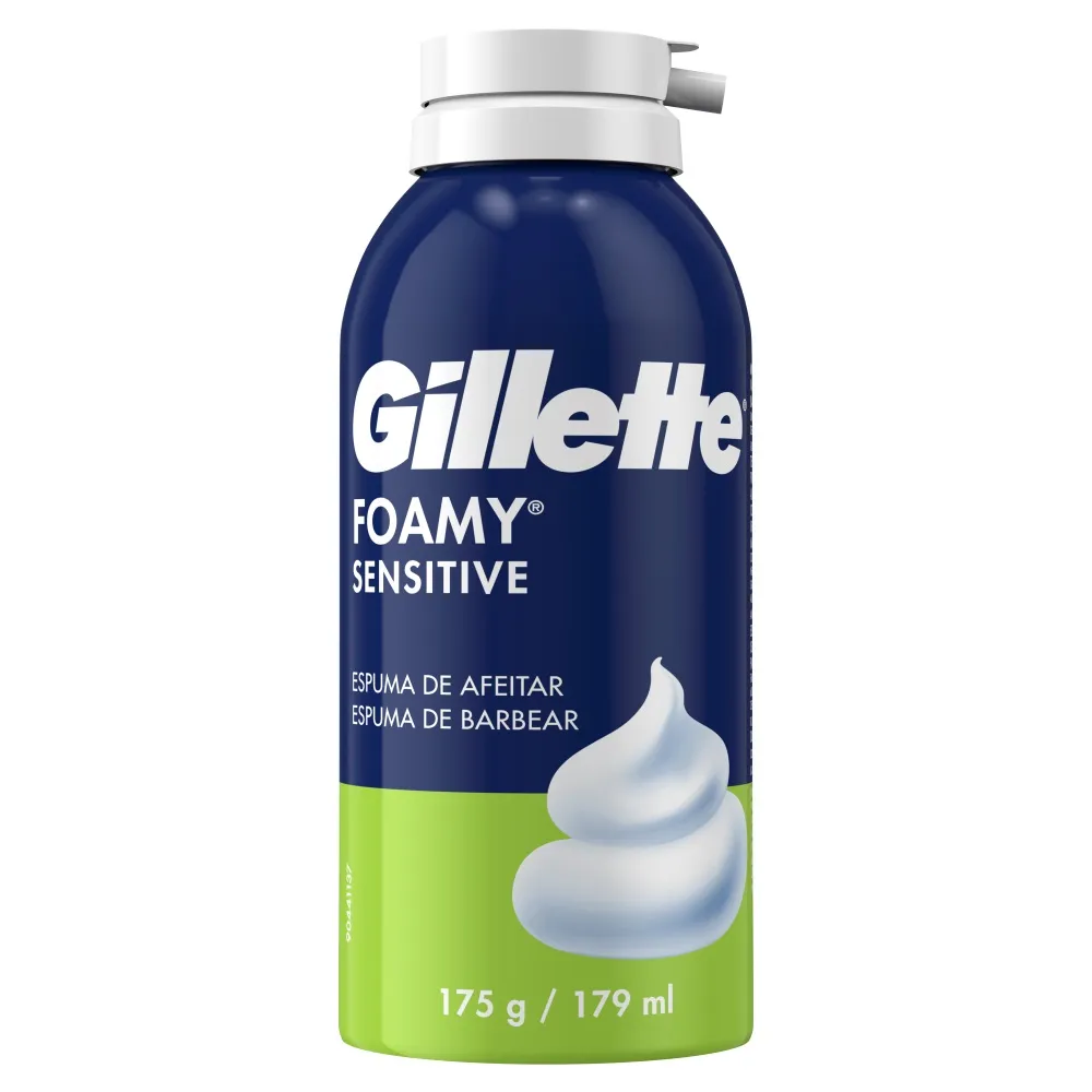 Gillette Espuma de Afeitar Gillette Foamy Sensitive Ideal de Piel Sensible x 179 ml
