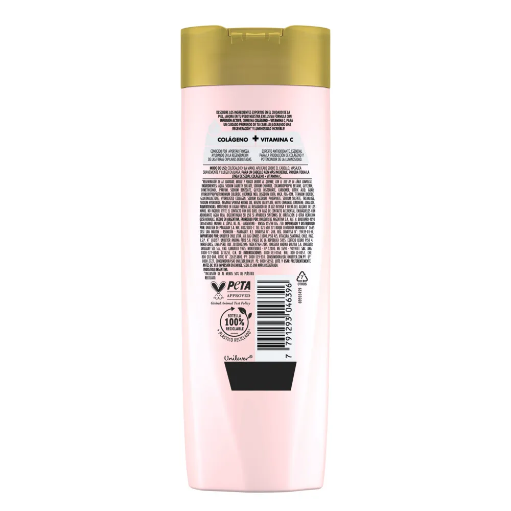 Sedal Shampoo Sedal Colágeno + Vitamina C x 190 ml