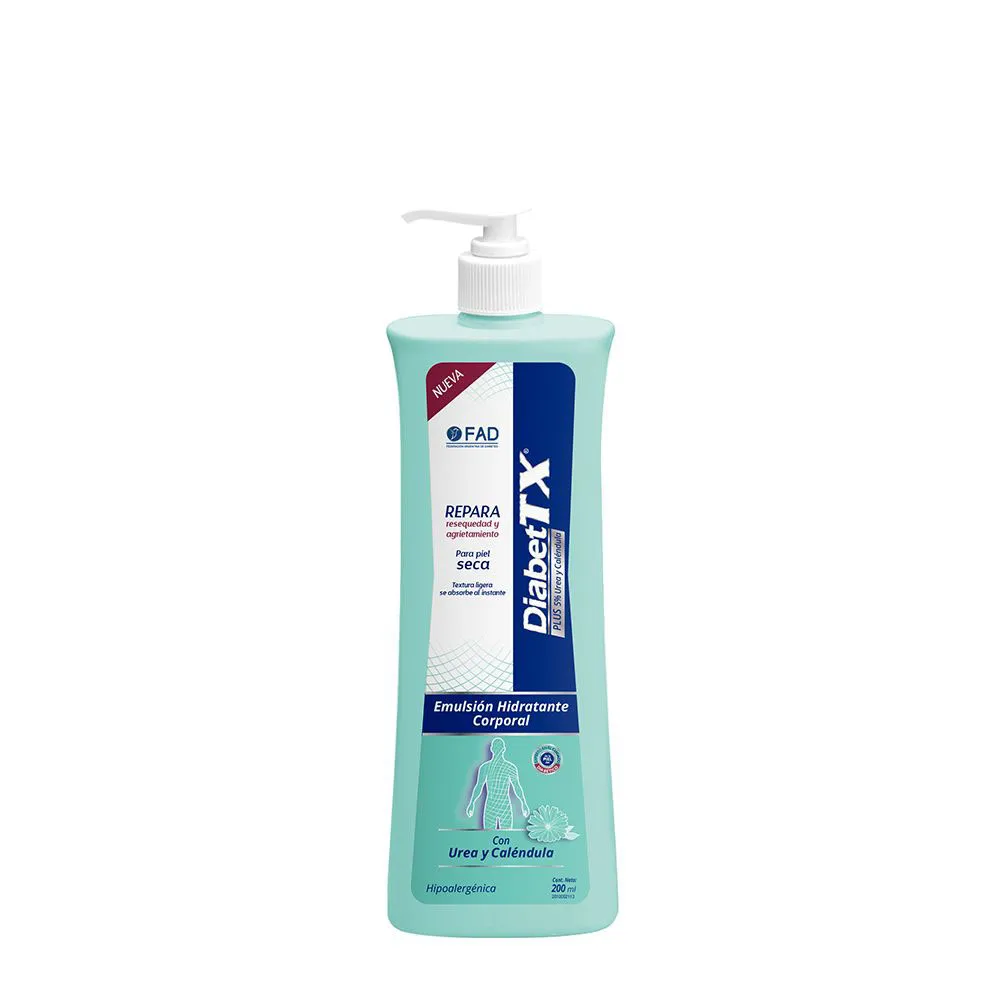 DiabetTX Crema Corporal DiabetTX Plus Urea 5% Caléndula 1% x 200 ml