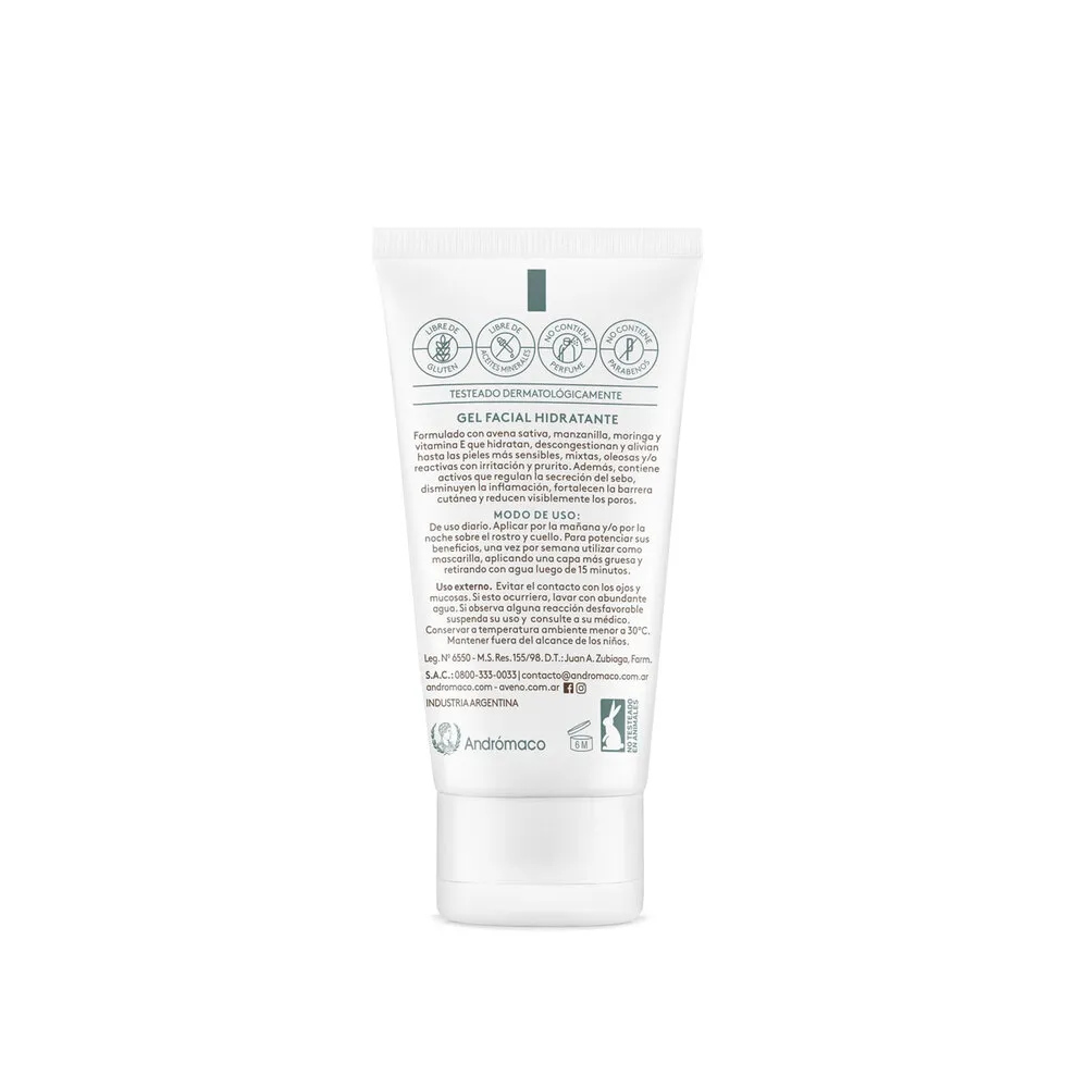 Aveno Crema Gel Aveno Hidratante Facial Piel Sensible Mixta x 50 g