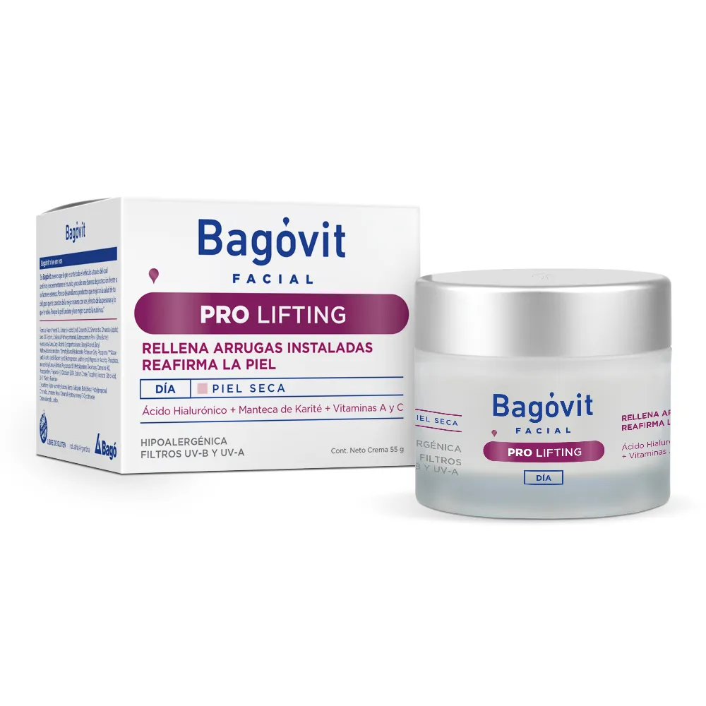 Bagóvit Crema Antiarrugas Reafirmante Bagóvit Facial Pro Lifting Día Piel Seca x 55 g