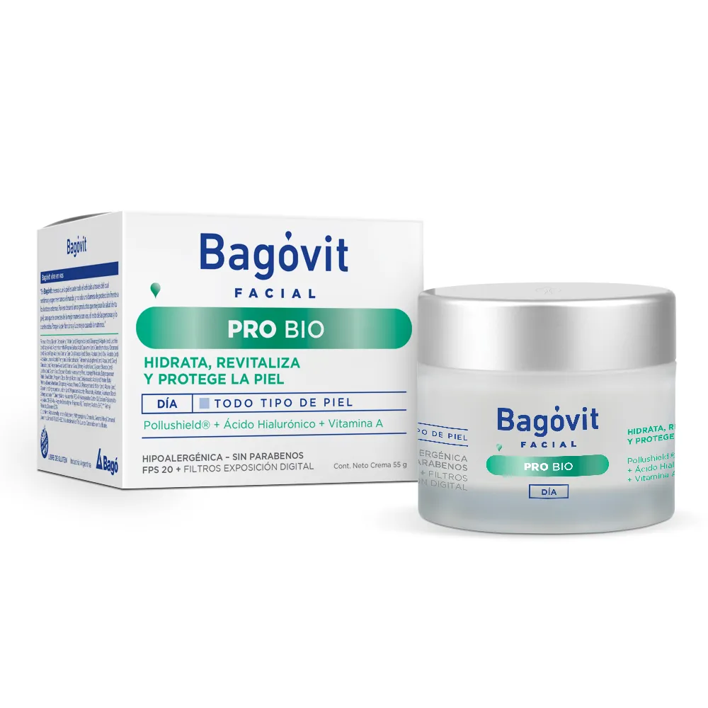 Bagóvit Crema Facial Bagóvit Pro Bio Día Hidratante y Revitalizante x 55 g