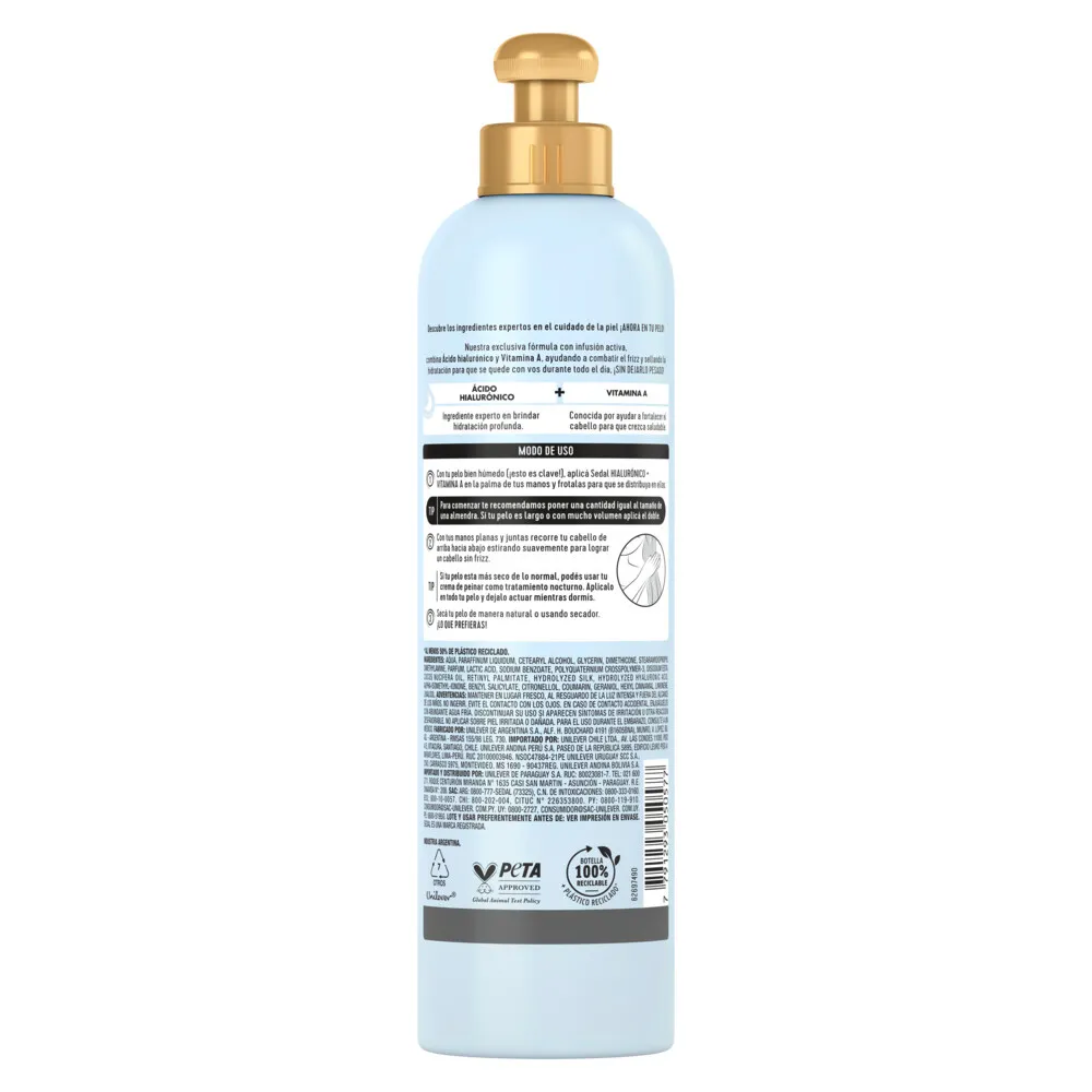 Sedal Crema para Peinar Sedal Hialurónico y Vitamina A x 300 ml