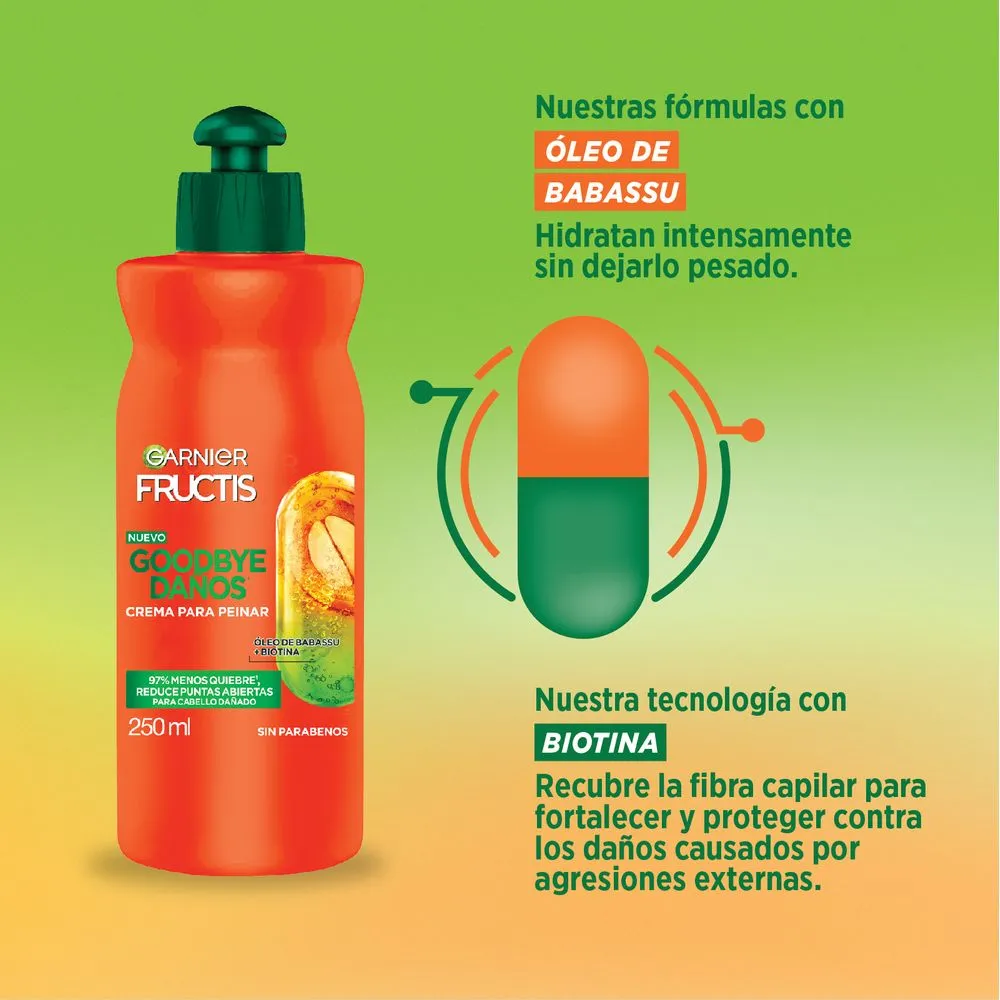 Fructis Crema para Peinar Fructis Goodbye Daños x 250 ml