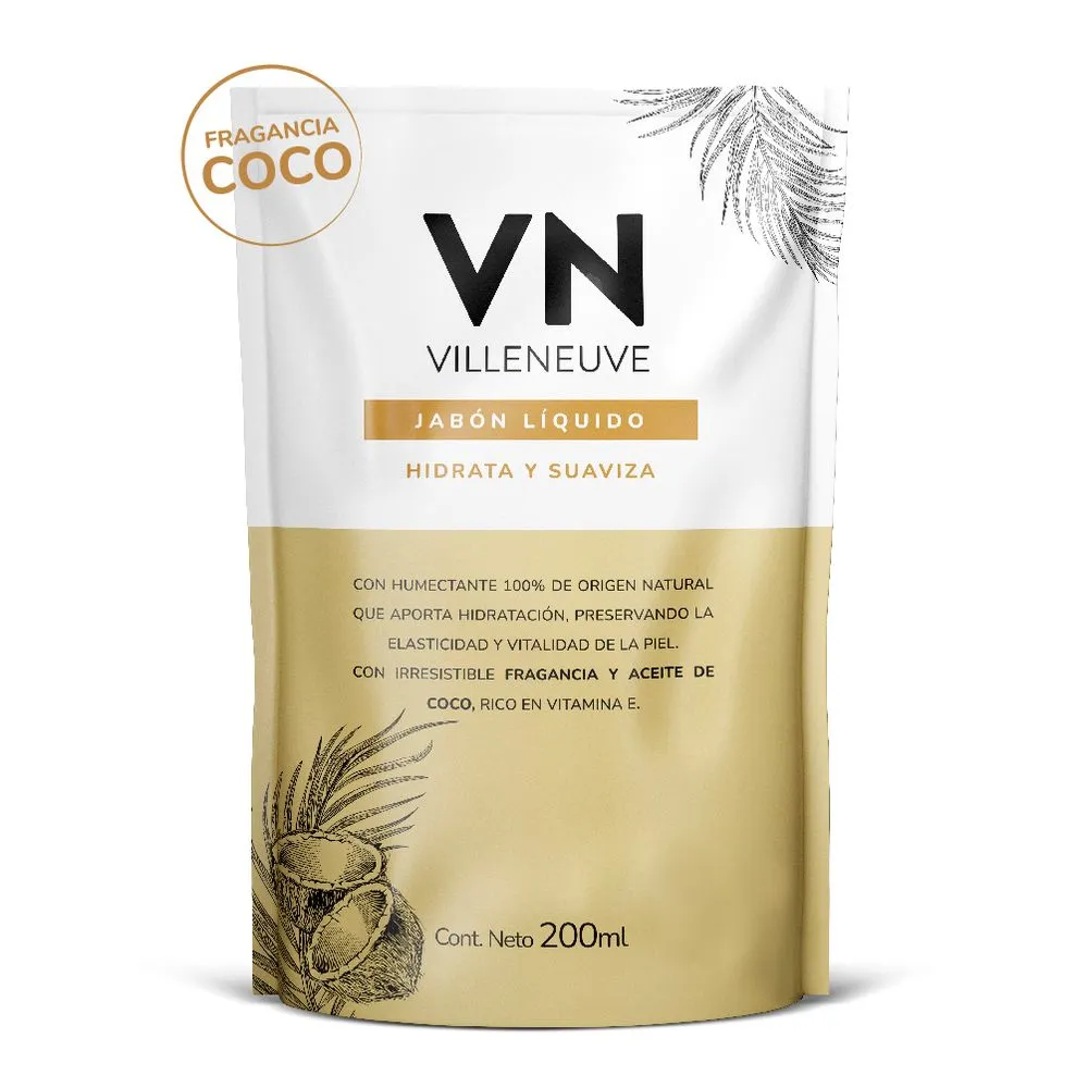 Villeneuve Repuesto Jabón Líquido VN Coco x 200 ml