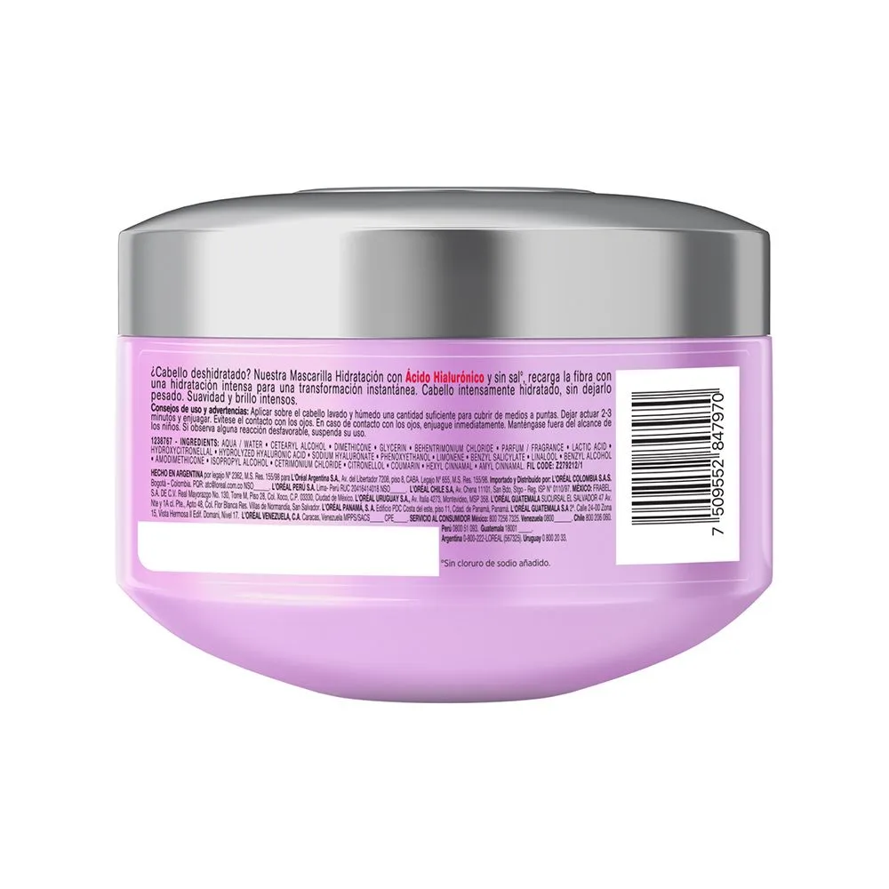 Elvive Mascarilla Elvive Hidra Hialurónico x 300 g