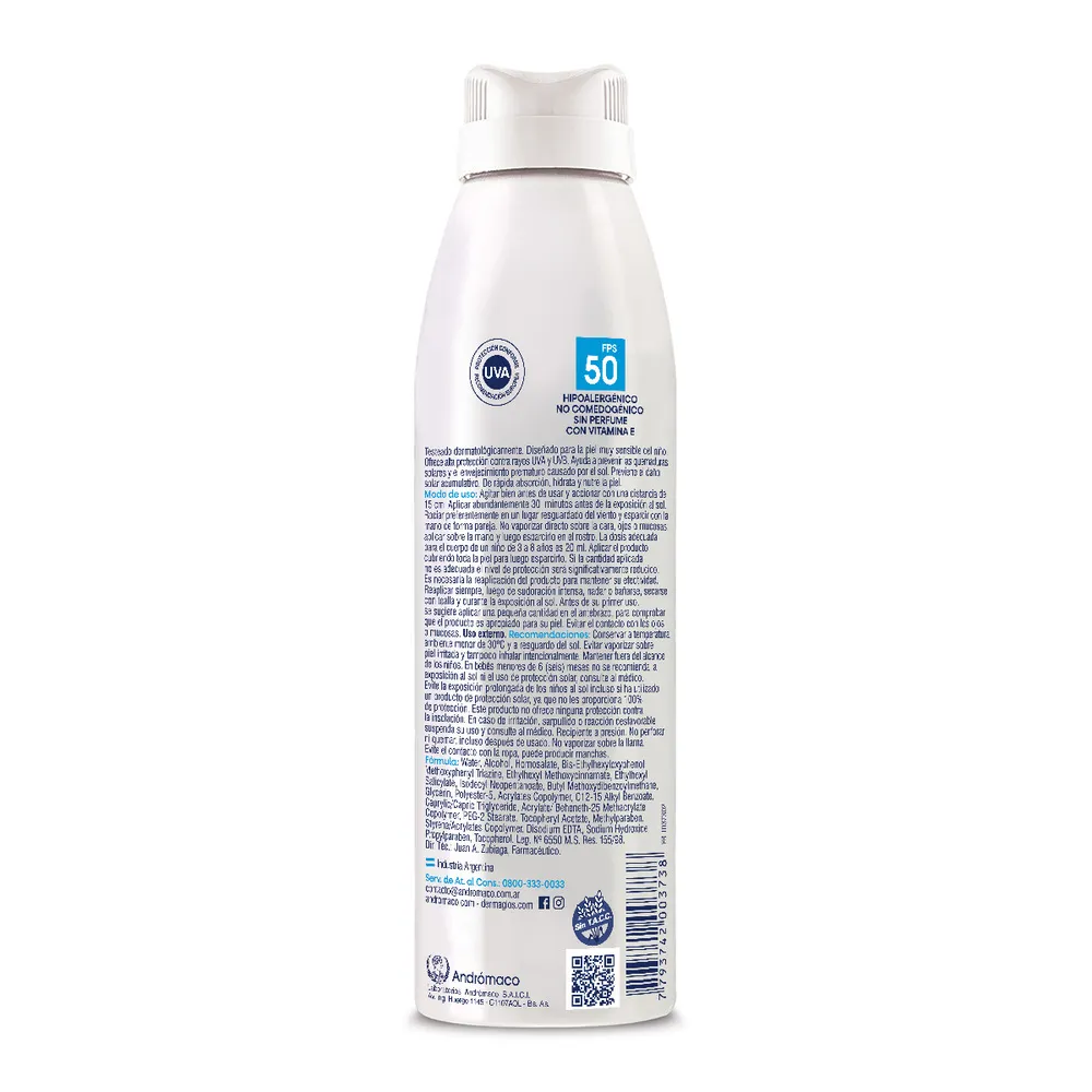 Dermaglós Protector Solar Dermaglós Niños Fps 50 x 170 ml