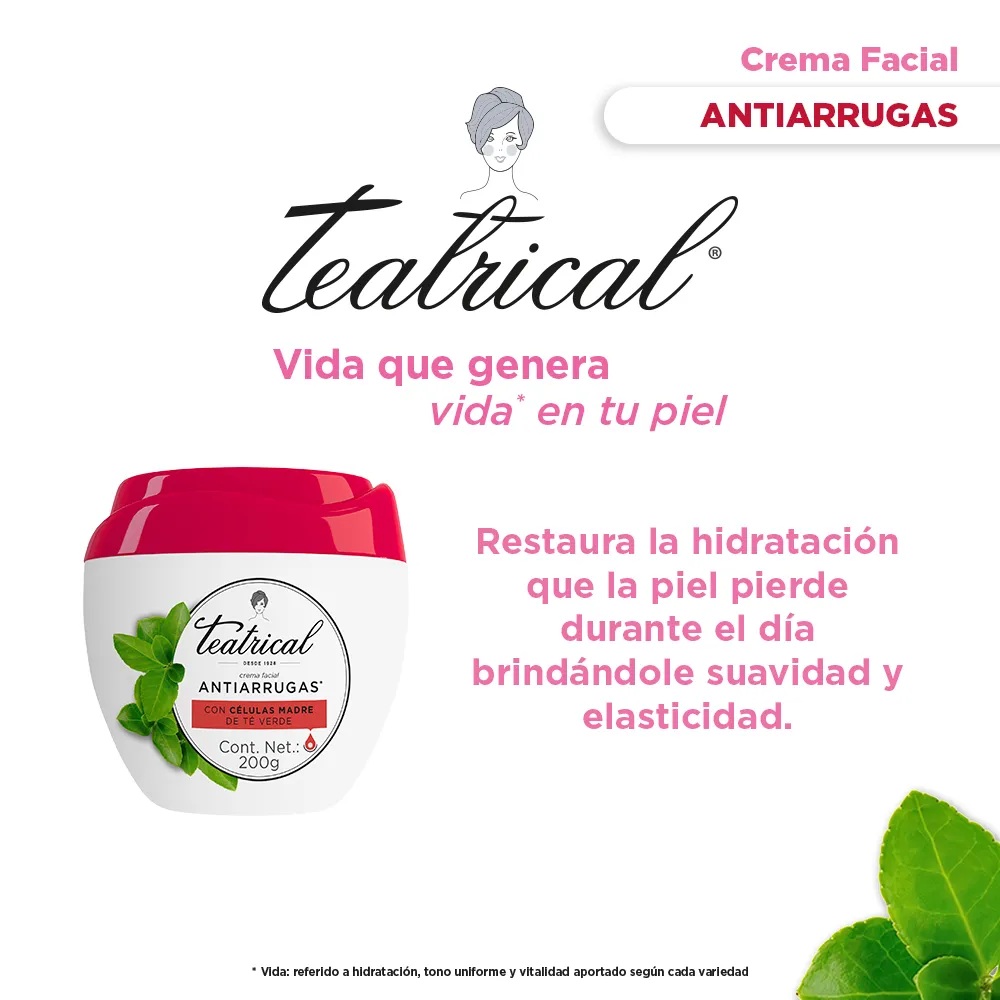 Teatrical Crema Facial Teatrical Antiarrugas x 200 g