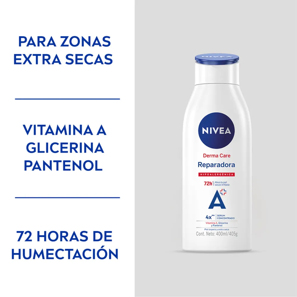 Nivea Crema Corporal Hipoalergénica Nivea Derma Care Reparadora x 400 ml