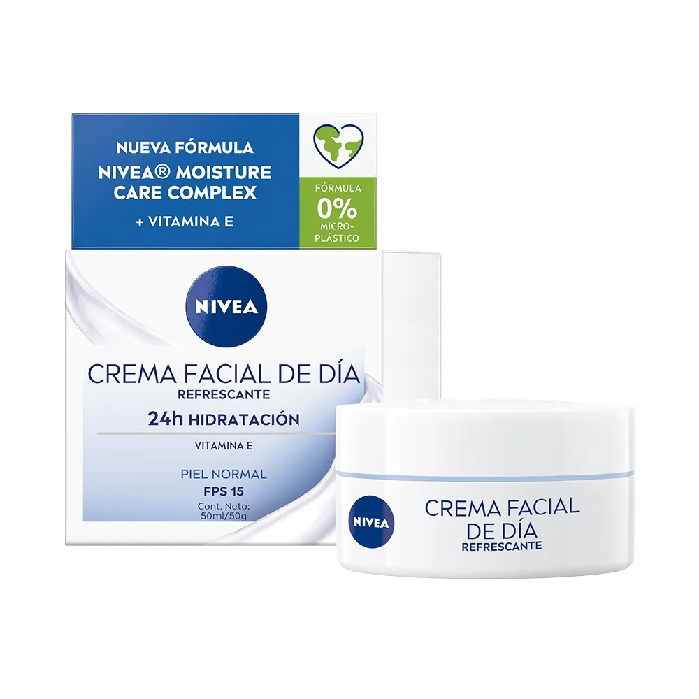 Nivea Crema Facial Hidratante de Día Nivea Essentials para Piel Normal Fps 15 x 50 ml