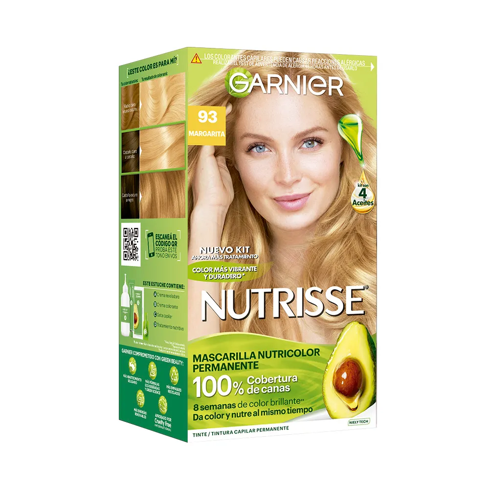 Garnier Kit Tintura Nutrisse Mascarilla Nutricolor Permanente 93 Margarita Clásico