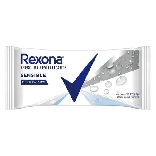 Rexona Jabón en Barra Rexona Sensible Multipack x 120 g x 3 un
