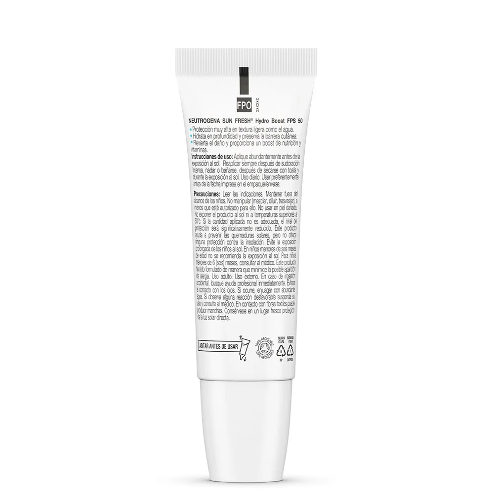Neutrogena Protector Solar Facial Neutrogena Hydro Boost sin Color Fps 50+ x 40 ml