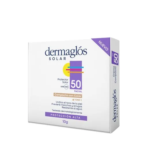 Dermaglós Protector Solar Facial Dermaglós Crema Compacta Fps 50+ Tono 1 x 10 g
